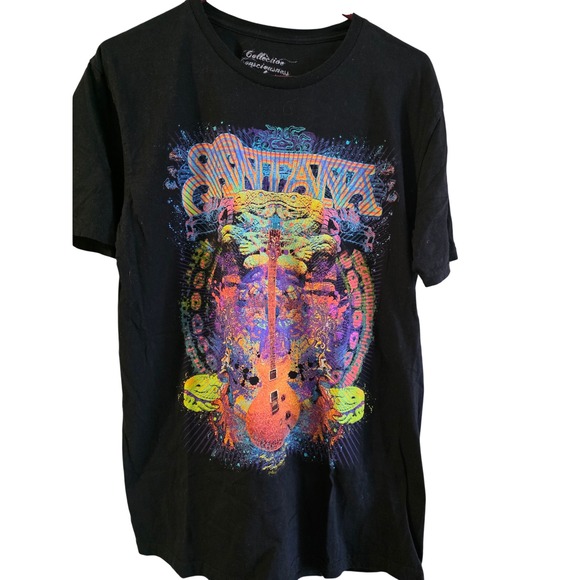 Collective Consciousness Other - Santana Collective Consciousness Graphic T-Shirt Black Multi Color Guitar Mens M